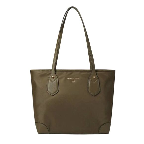 Michael Kors Eva Nylon Tote Olive Green New - Picture 1 of 11
